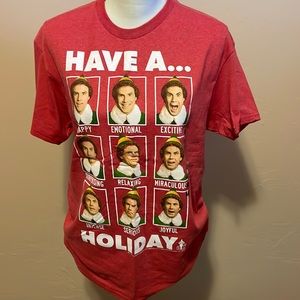 Elf Christmas shirt size med. red NWT